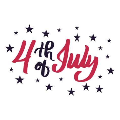 4th Of July Star Sticker Transparent Png And Svg Vector File