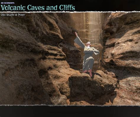 3d Scenery Volcanic Caves And Cliffs For Poser And Daz Studio Render