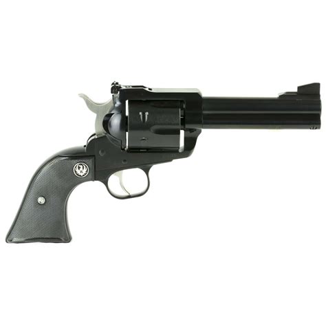 Ruger 0445 Blackhawk Blued 45 Colt 463 6 Round Black Rubber Grip