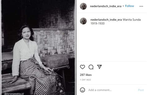 Wanita Sunda Di Foto Tahun 1919 Bikin Terpesona Netizen Salfok Benda