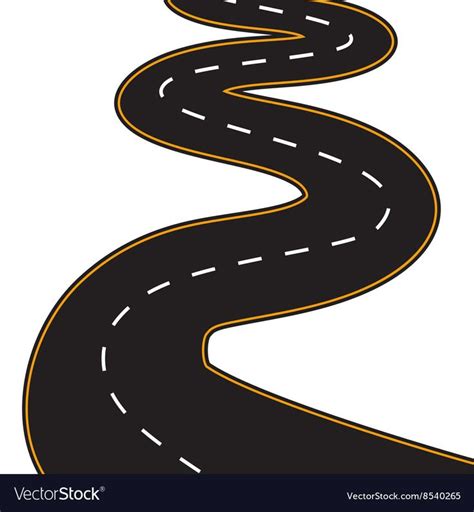 Vector Illustration Of Winding Road On White 1 Download A Free Preview