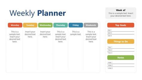 Weekly Planner Powerpoint Templates