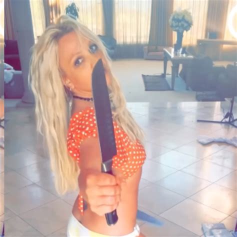 Britney Spears Posted Another Video Dancing With Butcher Knives