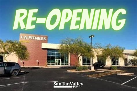 Apply to front desk agent, general manager, personal trainer and more! LA Fitness Planning to Re-Open August 27 - San Tan Valley ...