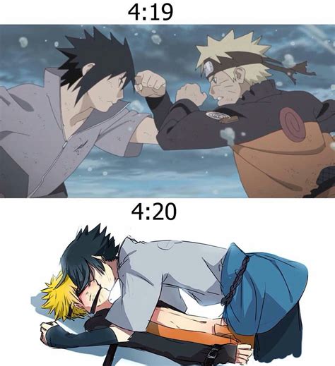 Naruto Kissing Sasuke Meme