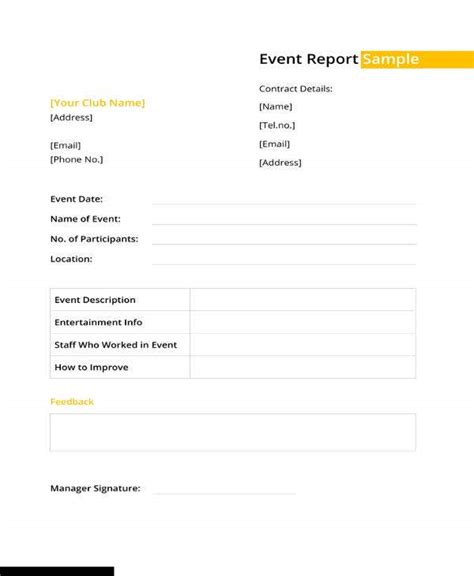 17 Event Report Template Free Sample Example Format Downlaod Free
