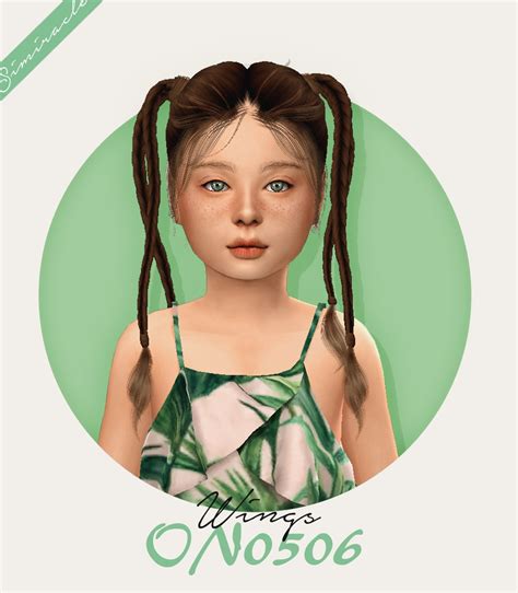 Simiracle Wings On0506 Hair Retextured Kids Verison Sims 4 Hairs