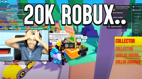 I Got Donated 20k Robux In Pls Donate Youtube