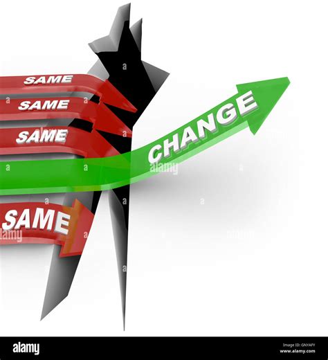 Change Arrow Rises Adapts Vs Same Arrows Failure Stock Photo Alamy