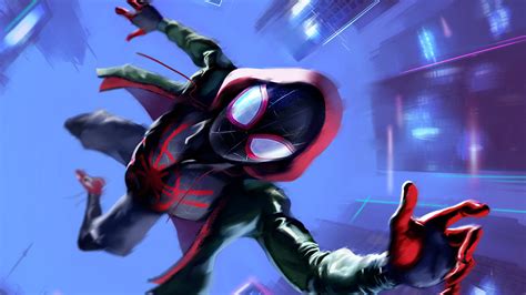 Miles Morales In Spider Man Into The Spider Verse Wallpapers Hd Wallpapers