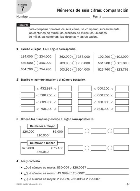 Refuerzo Matematicas 4º Primaria Fichas De Matematicas Ejercicios