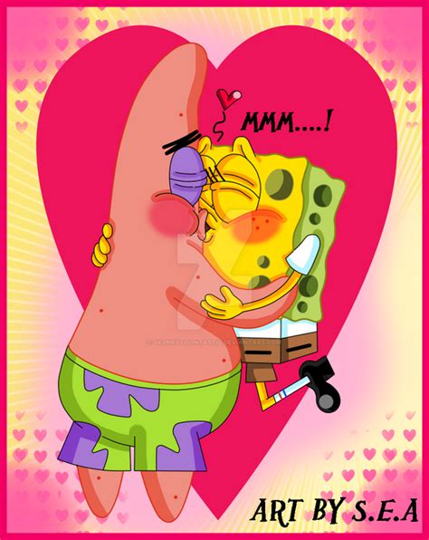Spongebob Squarepants A Patbob Kiss By Skunkynoid On Deviantart