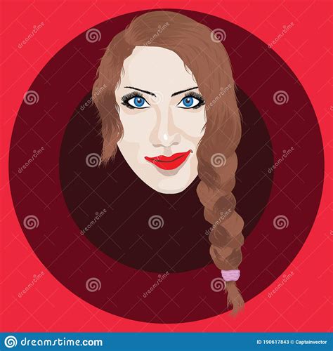 Female Hair Style Vector Illustration Decorative Design Stock Vector Illustration Of Lady