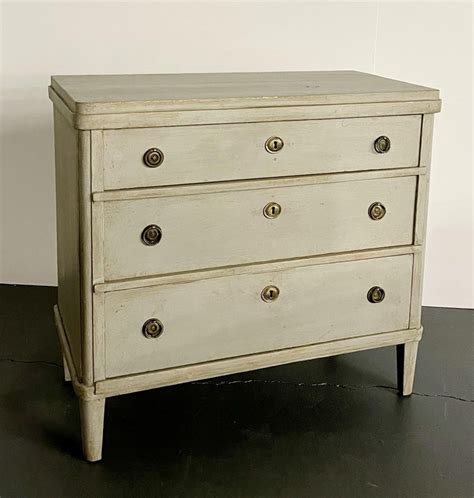 Swedish Paint Decorated Chest Commode Gustavian 19th Century At 1stdibs