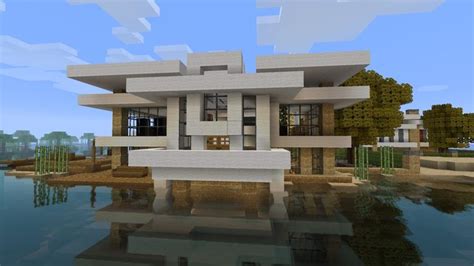 Minecraft Beach House Modern House Tutorial Beach Town Project