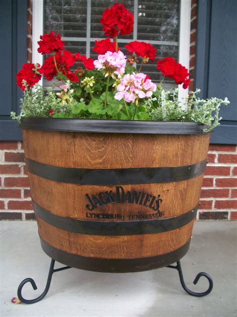 Jack Daniels Whisky Barrel Planter Fall Planters