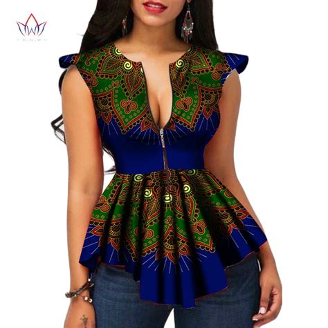 2018 brw africa style women modern fashions womens tops dashiki african print tops shirt plus