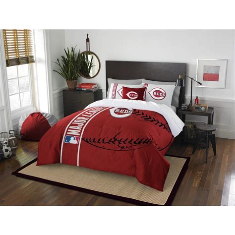 Product titlepop shop university comforter set. 3 Piece Kids MLB Central Reds Full Comforter Set ...