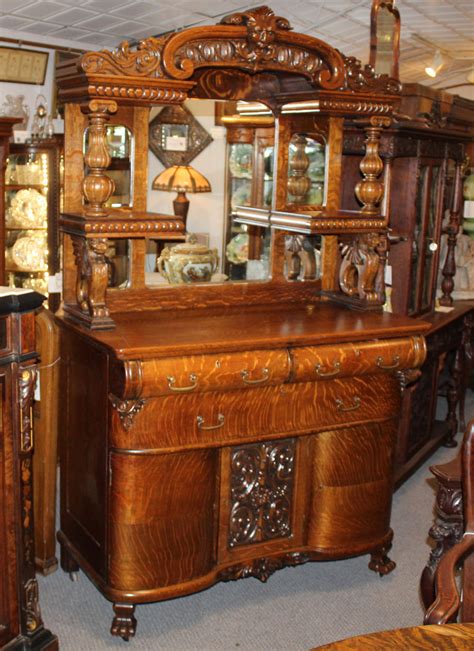 Sideboards and buffets are typically made from wood with the natural grain pattern of each piece sideboards and buffets that have been whitewashed, sanded or restored using spray paint are often. Bargain John's Antiques | Antique Oak Sideboard Buffet ...