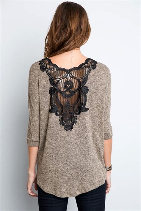 Snazzy Chic Boutique Lace Back Sweater From Louisiana By Snazzy Chic