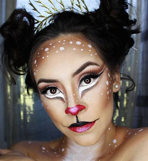 Halloween Makeup Inspiration Halloween Makeup Looks Reindeer Makeup Matte Foundation Rudolph