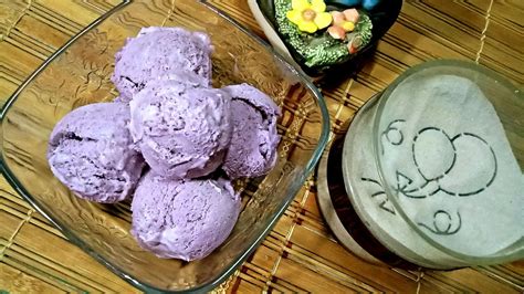How To Make Homemade Ube Ice Cream Flavor Using Ube Jam Purple Yam