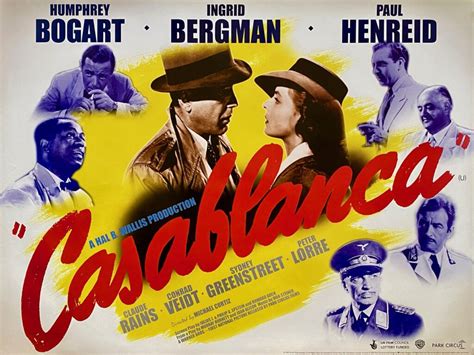 Original Casablanca Movie Poster Humphrey Bogart Ingrid Bergman