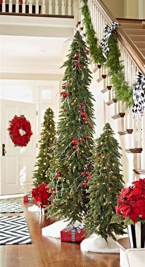 10 Decorated Skinny Christmas Trees