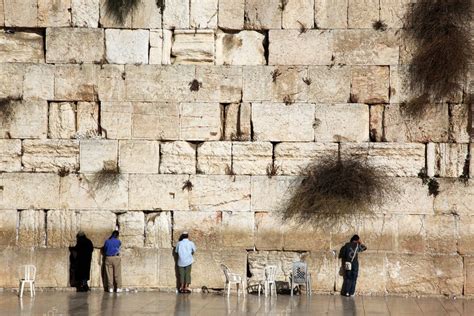 Jewish Praying At The Wailing Wall Western Wall Kotel — Stock Photo