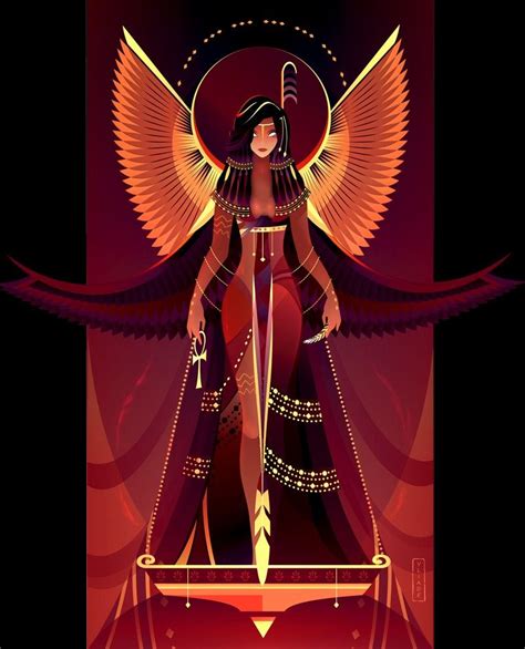 Diosa Egipcia Maat Diosa De La Justicia Esposa Del Dios Toth D Esses
