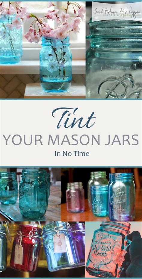 How To Tint Mason Jars In No Time Mason Jar Crafts Diy Tinted Mason Jars Easy Mason Jar