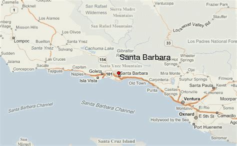 30 Map Of Santa Barbara And Surrounding Cities Maps Database Source