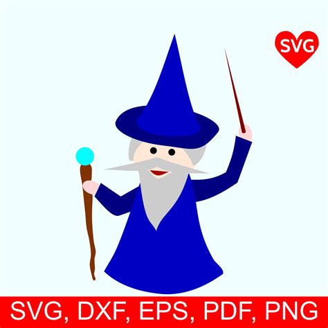 Cute Wizard Svg Sorcerer Svg File For Cricut And Silhouette Magician