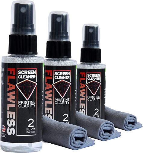 Flawless Screen Cleaner Spray With Microfiber Cleaning Cloth For Lcd