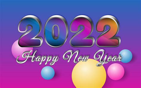 2022 Happy New Year Colorful Text Effect Vector Background 4852243