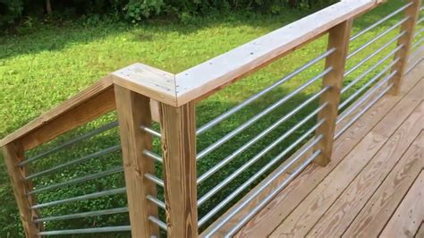 How To Build A Deck With Metal Conduit Railings Youtube