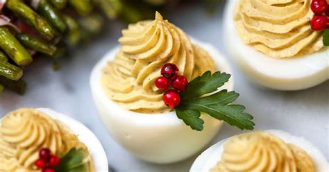 Traditionally english people have three meals a day: Merry Little Christmas Deviled Eggs - She Keeps a Lovely Home