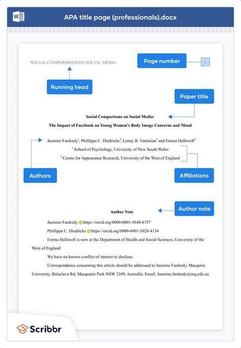 APA Format For Papers Word Google Docs Template