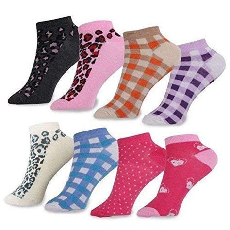 12 Pairs Womens Evridwear Multi Colored Ankle Socks Variety Style Tanga