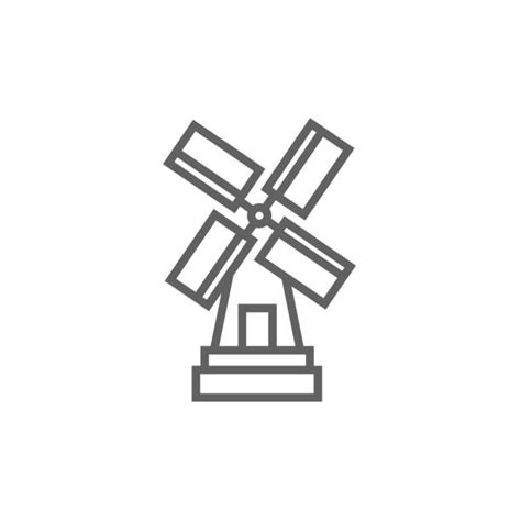 Old Farm Windmill Clip Art Illustrations Royalty Free Vector Graphics