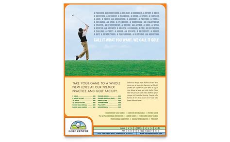 Www.123certificates.com/golf.php printable golf certificate templates and personalized golf awards. Golf Instructor & Course Flyer Template Design