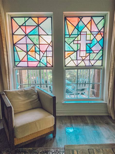Diy Faux Stained Glass Window Tutorial Life By Leanna Diy Stained