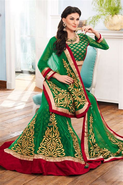 Designer lehenga choli for festivals and wedding on sale price on sareeo.clothing keywords : Appealing Green color Designer Lehenga Choli | Saree ...