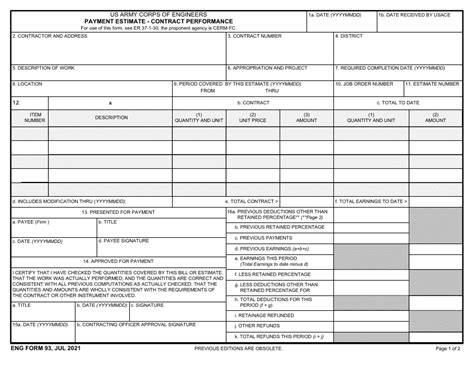 Eng Form 93 Fill Out Sign Online And Download Fillable Pdf