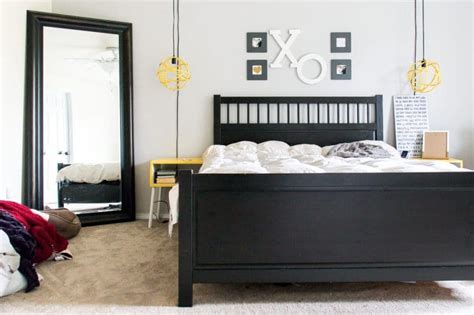 Speaking of the bedding, it weighs down the otherwise light sleeping quarters. A Monochrome Modern Bedroom Reveal | DIY Room Makeover!