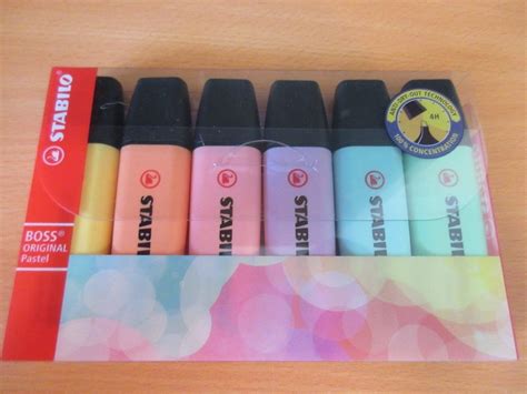 Details About 6 Pack Pastel Stabilo Boss Highlighters Assorted Colours
