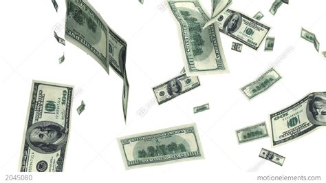 Hundred Dollar Bills Flying Up In Looped Animation Stock Animation