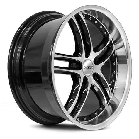 Xix Exotic X15 Wheels Black With Diamond Cut Face And Polished Lip Rims