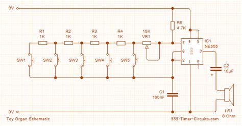 Circuito organo electrónico con NE555 | Primeros pasos en ...