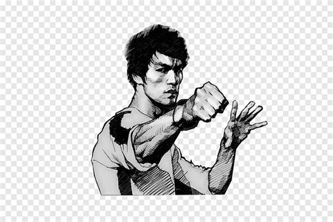 Bruce Lee Stencil Tattoo